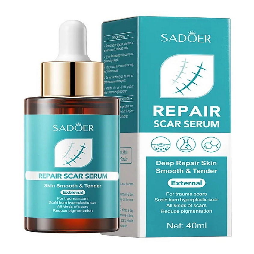 Изображение товара SADOER Сыворотка для разглаживания шрамов на лице восстанавливающая, 40 мл.