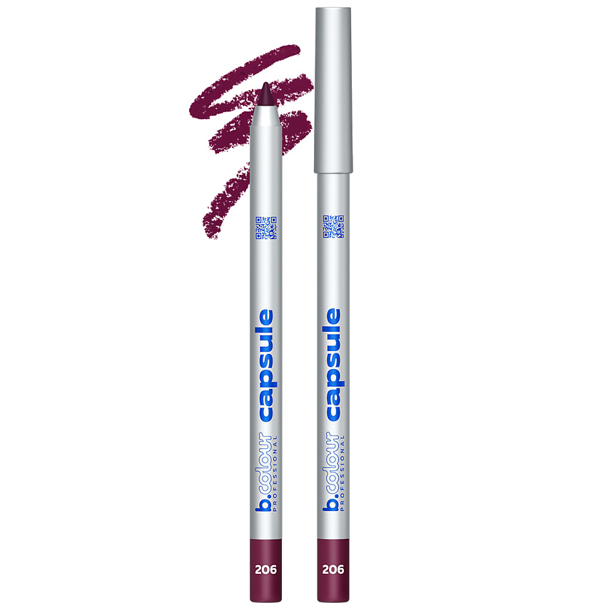Изображение товара B.COLOUR PROFESSIONAL Карандаш для губ матовый стойкий нюд CAPSULE 694, Тон 206