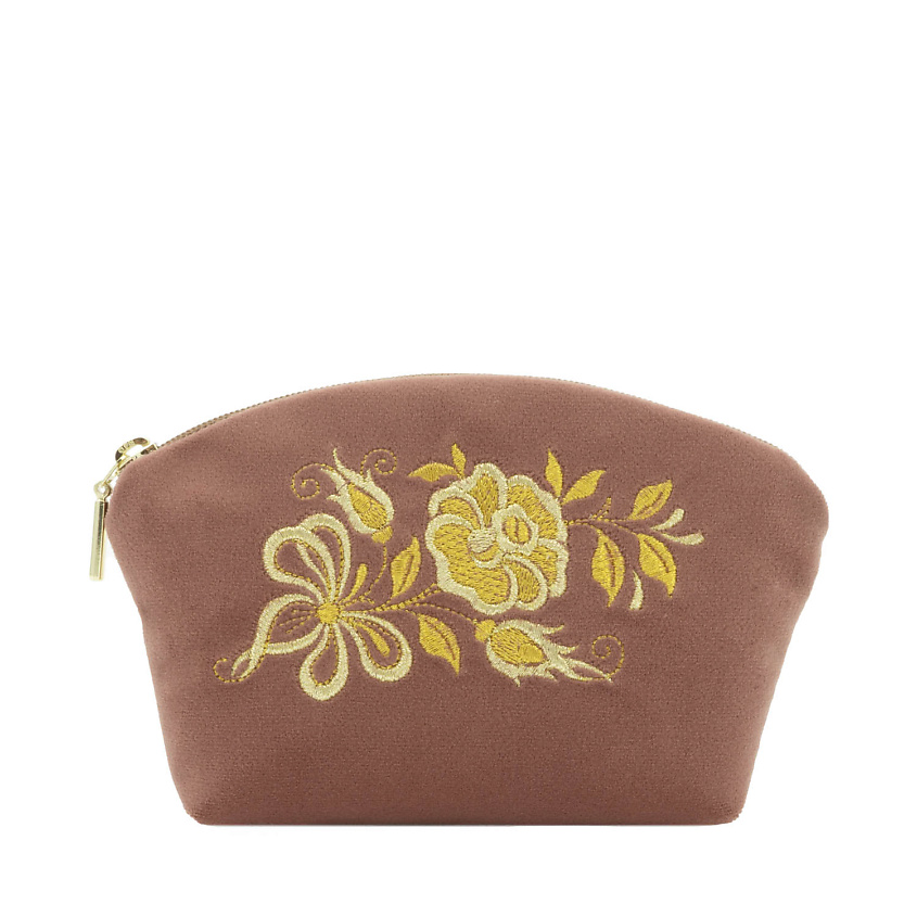 Изображение товара Косметичка бархатная ТОРЖОКСКИЕ ЗОЛОТОШВЕИ 294 Рис 2010-1 розовая