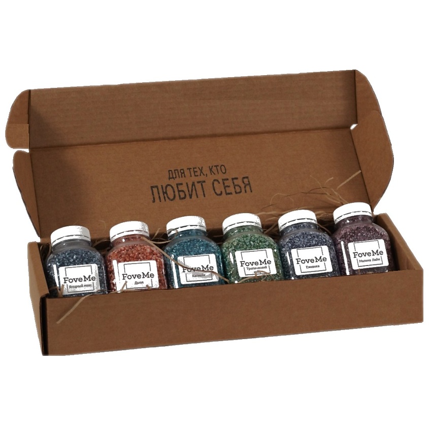 Изображение товара FOVEME Набор подарочный морская соль для ванны с шиммером, 1 шт.