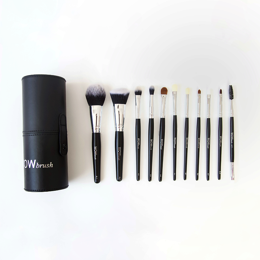 Изображение товара WOWBRUSH Набор кистей для макияжа, Черный