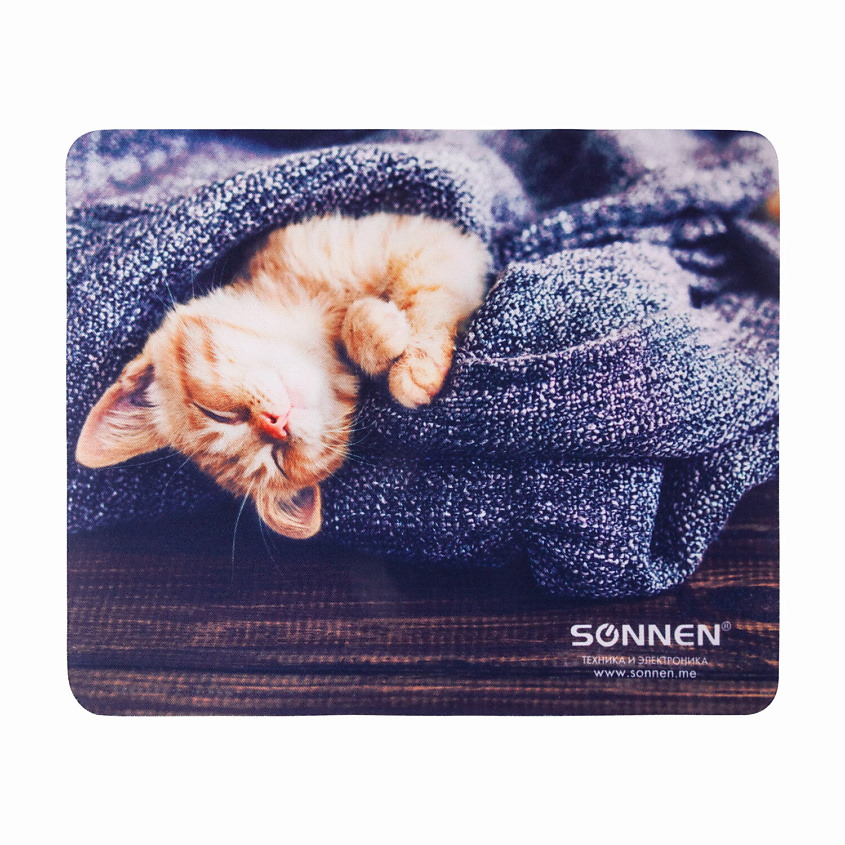 Изображение товара Коврик для мыши SONNEN KITTEN 220х180х3 мм - гладкое скольжение и точное позиционирование