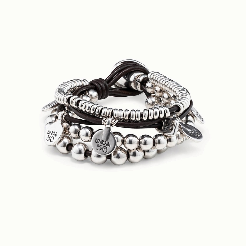 Изображение товара UNO DE 50 Браслет What a mess! серебро антикоррозийный 18 размер handmade