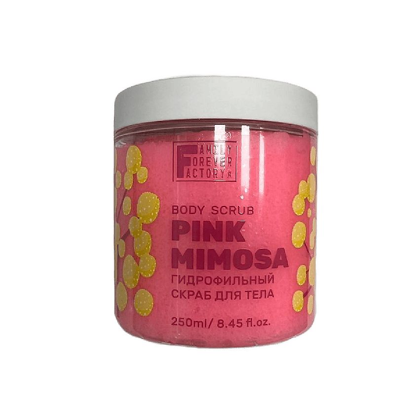 Изображение товара FAMILY FOREVER FACTORY Скраб для тела Гидрофильный "Розовый-мимозовый" Organic Boom, 250 мл