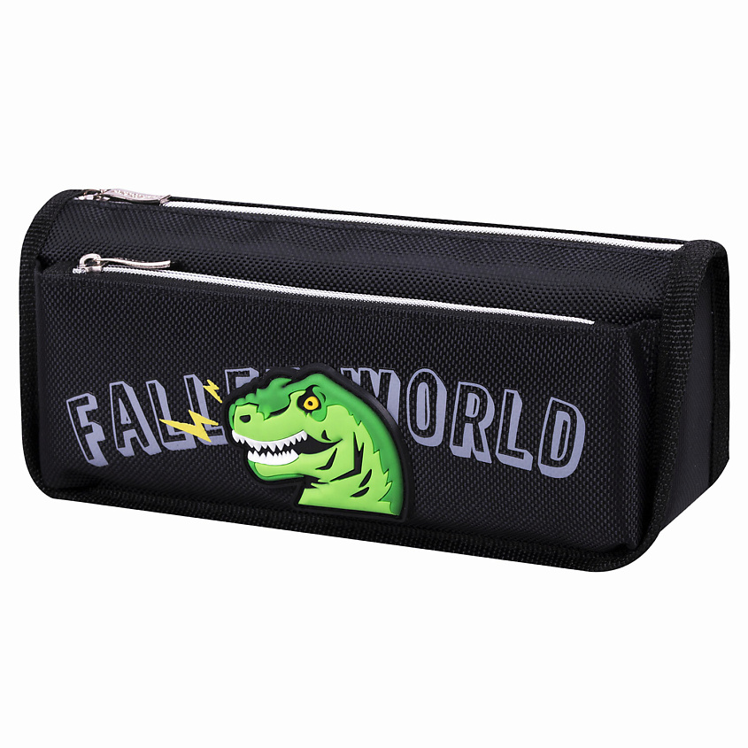 Изображение товара Мягкий пенал ЮНЛАНДИЯ Dino doom с двумя отделениями для школьных принадлежностей