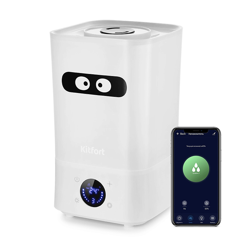 Изображение товара KITFORT Увлажнитель воздуха КТ-2837, Белый