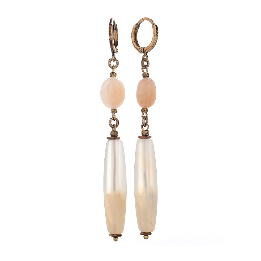 Изображение товара Серьги Pesca с агатом лунным камнем и гематитом от Lanzerotti для женщин