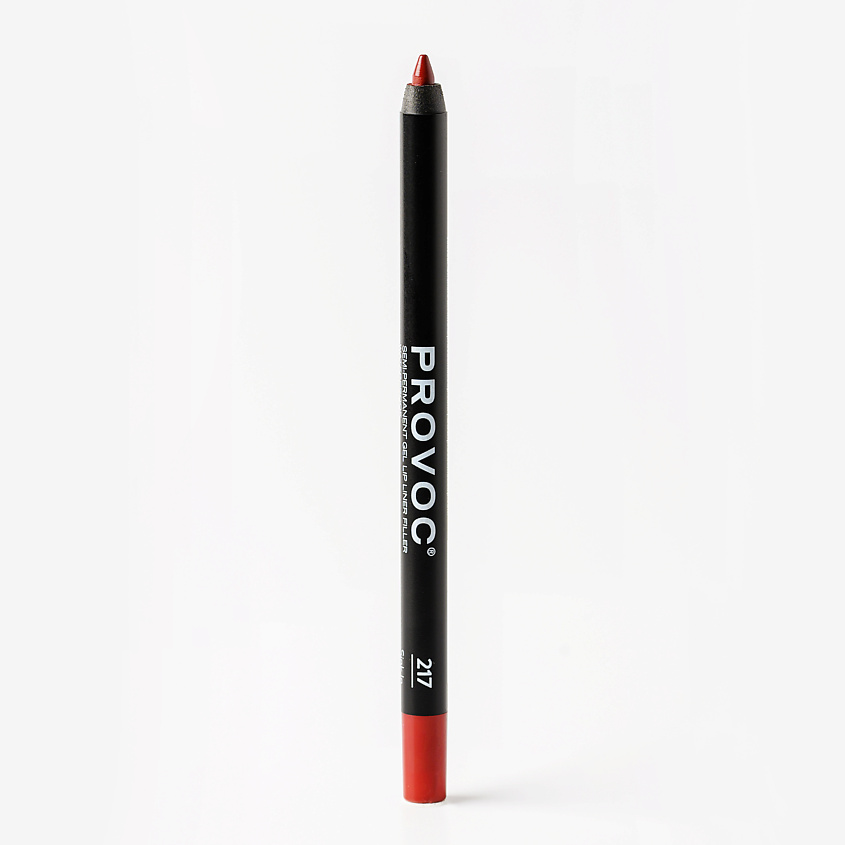 Изображение товара PROVOC Полуперманентный гелевый карандаш для губ Темно-красный 24 часа стойкости