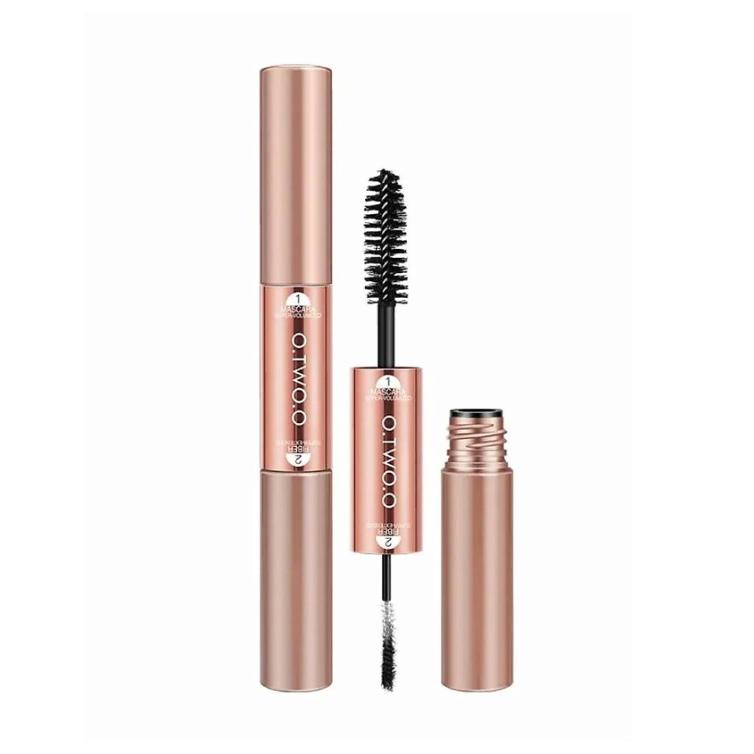 Изображение товара O.TWO.O Тушь для ресниц 4D из шелкового волокна Черная эффектная удлинение и объем