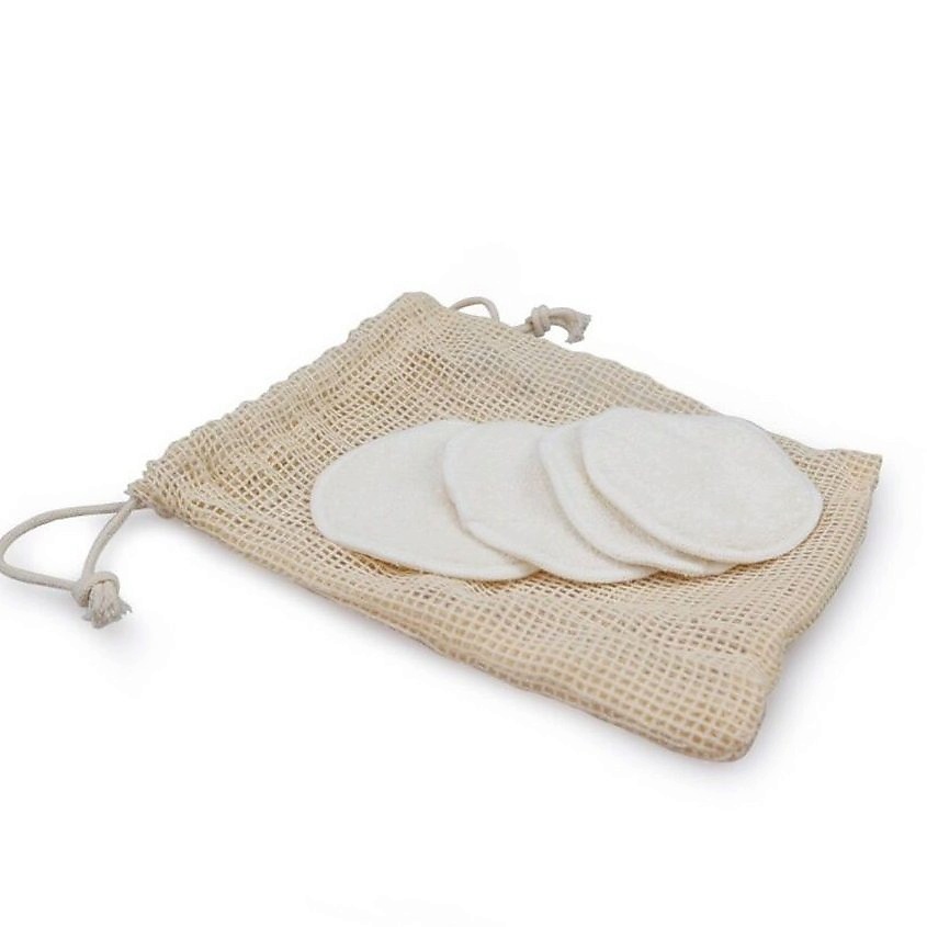 Изображение товара Многоразовые хлопковые ватные диски для лица LICHI с прошивкой 4 шт