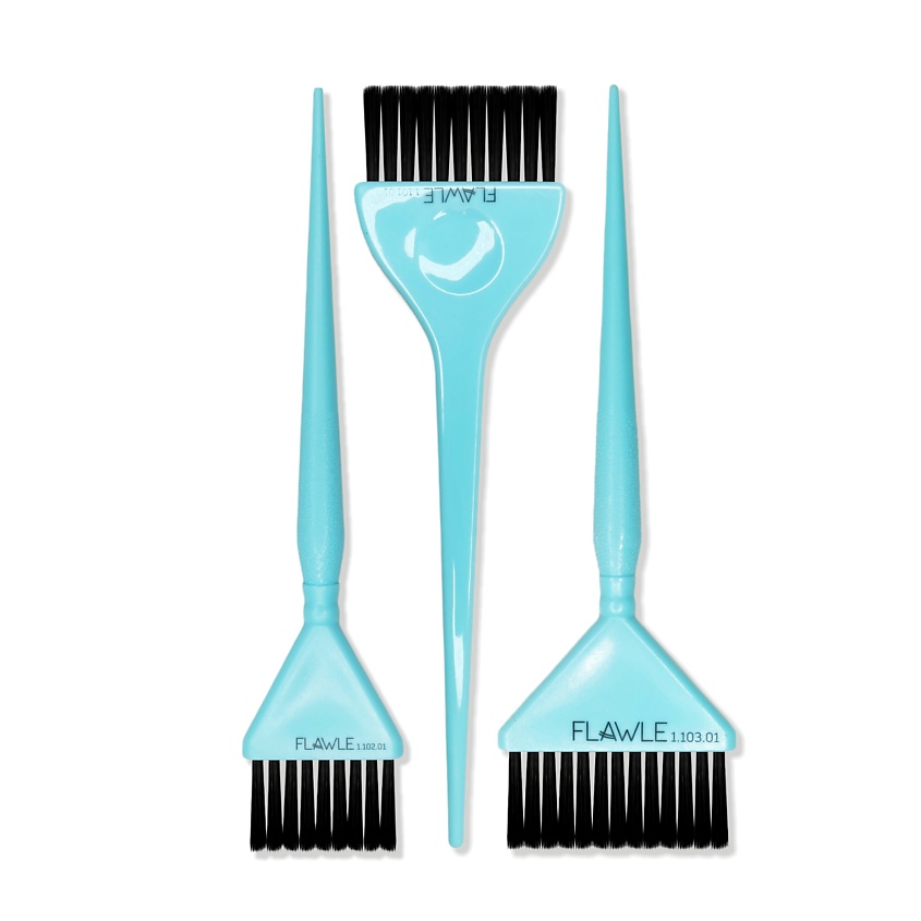 Изображение товара FLAWLE Набор кистей парикмахерских для окрашивания волос, Голубой