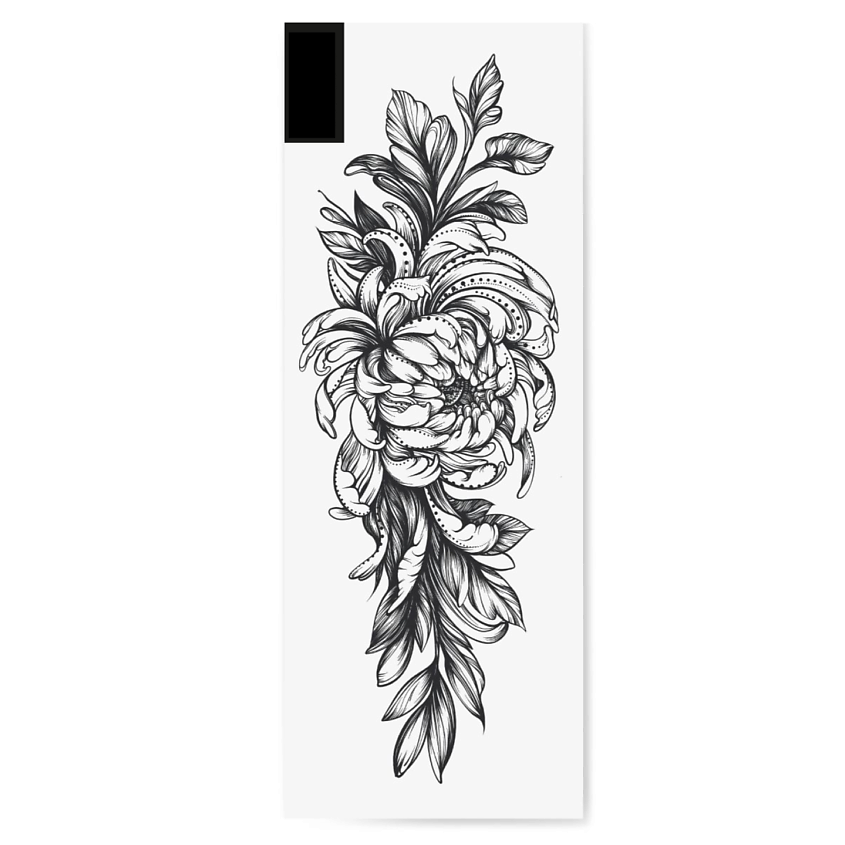 Изображение товара Временная переводная татуировка Хризантема от PRINT FACTORY для тела