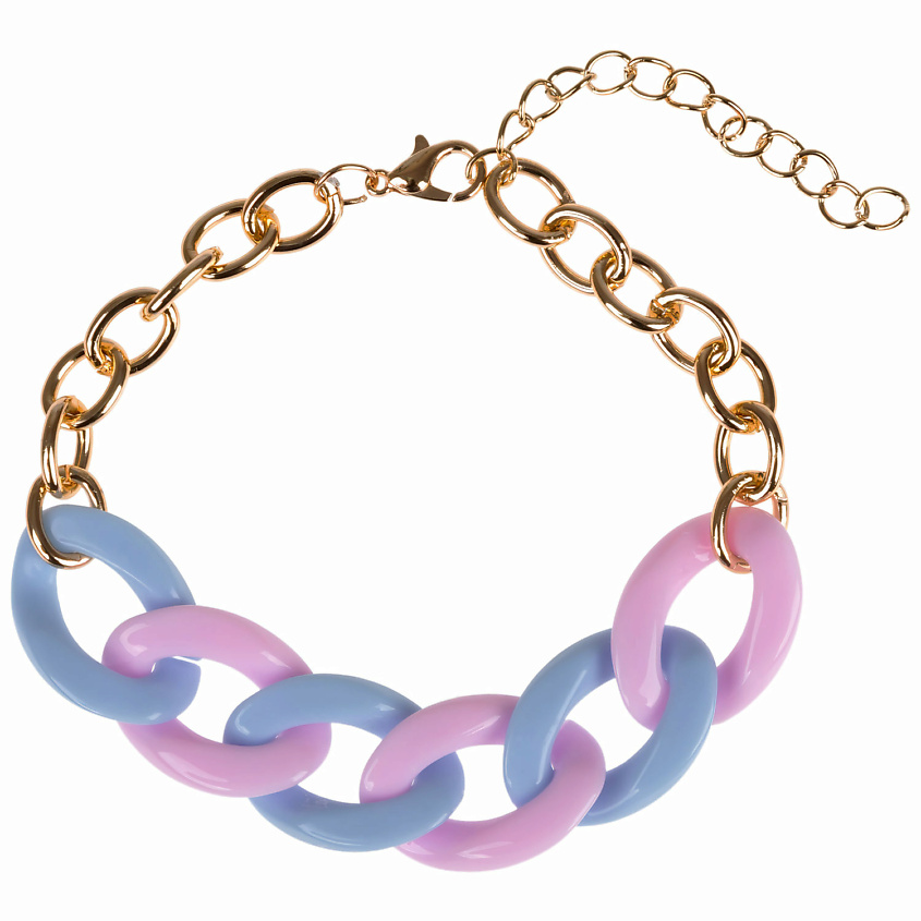 Изображение товара Женский браслет Lukky Fashion разноцветные цепочки сиреневый микс стильный аксессуар