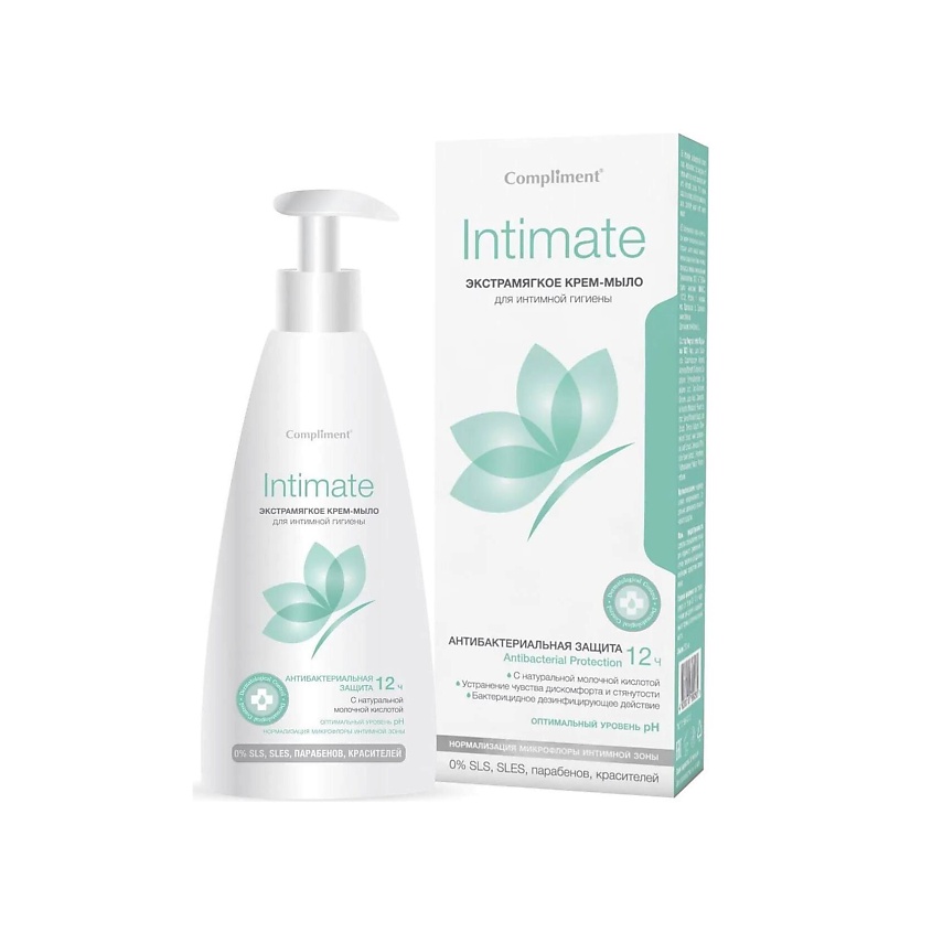Изображение товара COMPLIMENT Крем-мыло экстрамягкое для интимной гигиены Intimate, 250 мл
