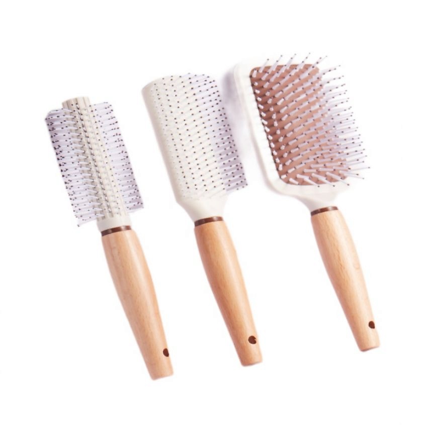 Изображение товара Набор расчесок CHELAY с бамбуковыми ручками, 3 шт