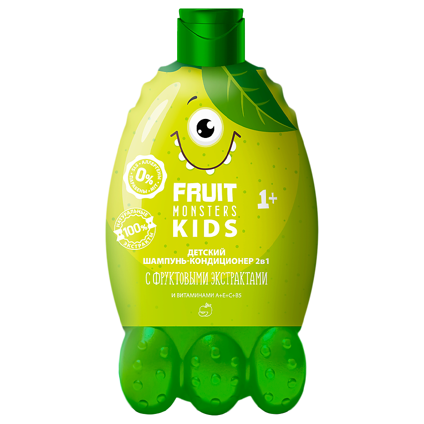 Изображение товара МЕГАМОНСТРЫ Фрутомонстры Шампунь-кондиционер 2в1 детский Яблоко, 400 мл