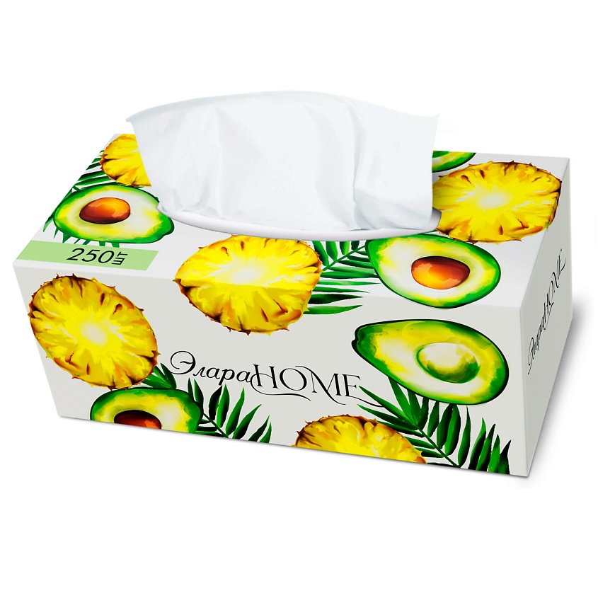 Изображение товара ЭЛАРАHOME Салфетки бумажные Тропический фестиваль 750 шт три пачки для рук