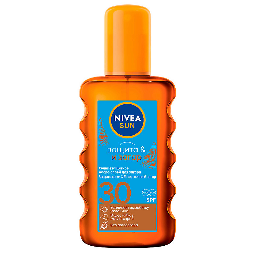 Изображение товара NIVEA SUN Солнцезащитное масло-спрей для загара "Защита и загар" SPF 30, 200 мл