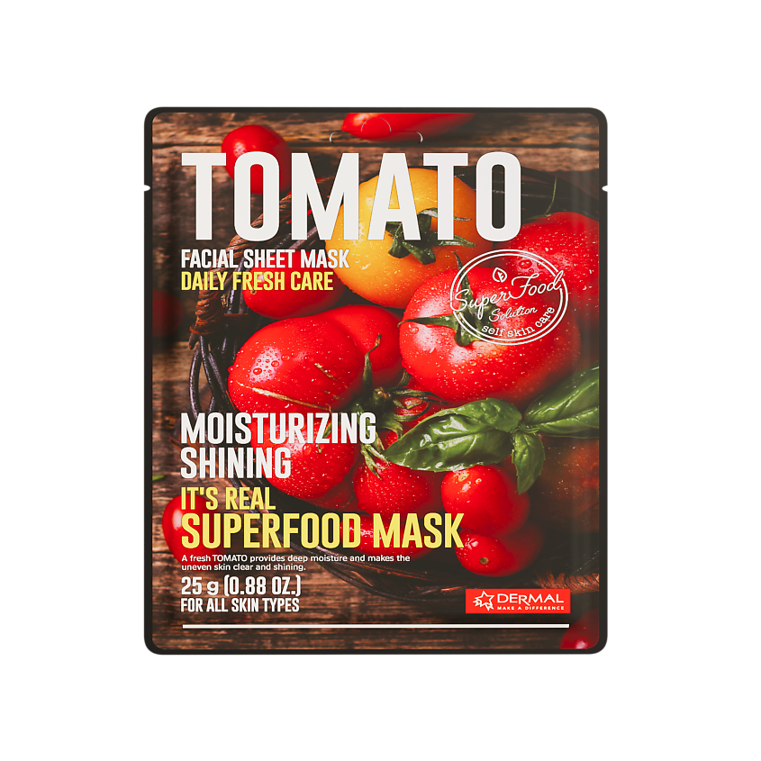 Изображение товара DERMAL Superfood Маска для лица с томатом, 25 г