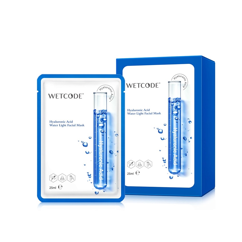 Изображение товара WETCODE Набор увлажняющих масок с гиалуроновой кислотой 5шт/упак., 125 мл