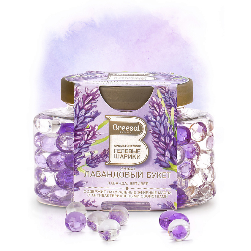 Изображение товара BREESAL Ароматические гелевые шарики Лавандовый букет, 1 шт.