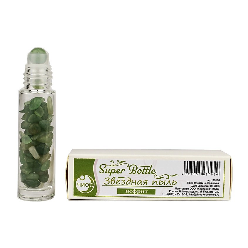 Изображение товара ЧИОС Массажер Super Bottle Звездная пыль Нефрит, Зеленый
