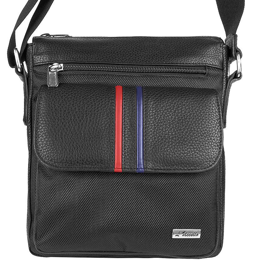 Изображение товара Мужская кожаная сумка через плечо L'UCCELLO стиль и функциональность