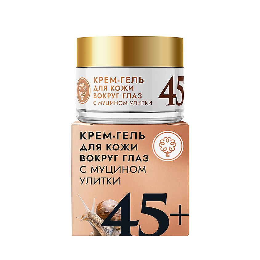 Изображение товара ДОМ ПРИРОДЫ КРЫМСКАЯ МАНУФАКТУРА Гель для кожи вокруг глаз с муцином улитки 45+, 15 г