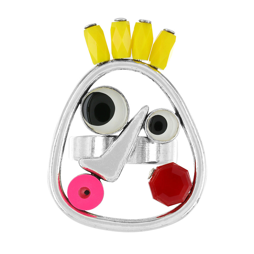 Изображение товара TARATATA Кольцо Bidule, разъемное,со смолой и бусинами, 1 шт