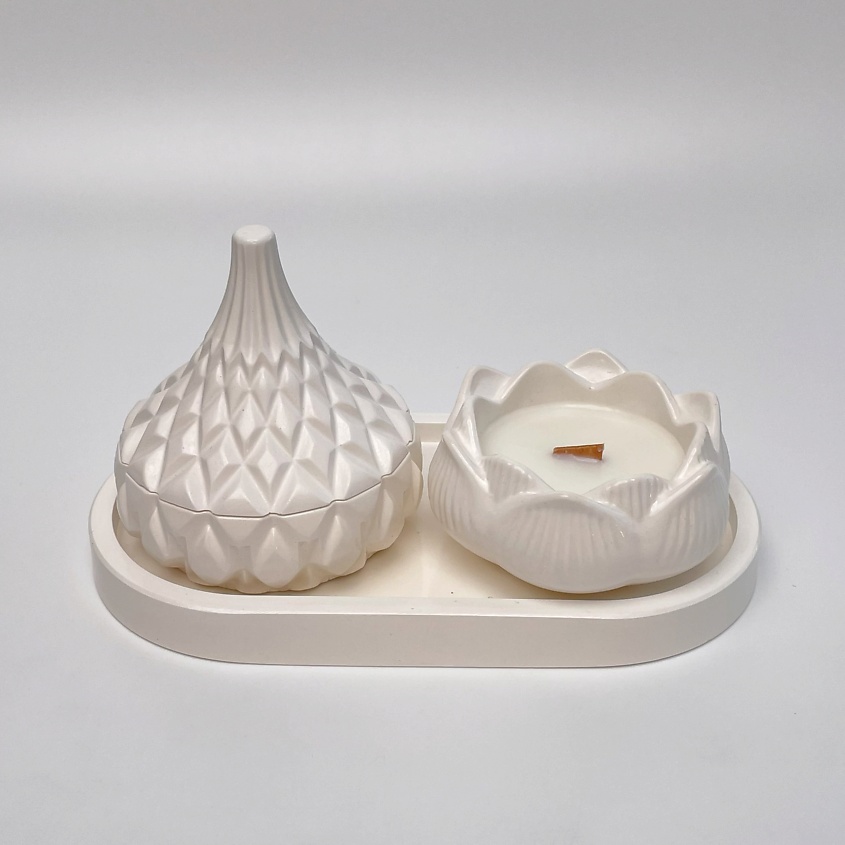 Изображение товара SIMVOLASTRO Набор интерьерных ароматических свечей Пачули, Белый