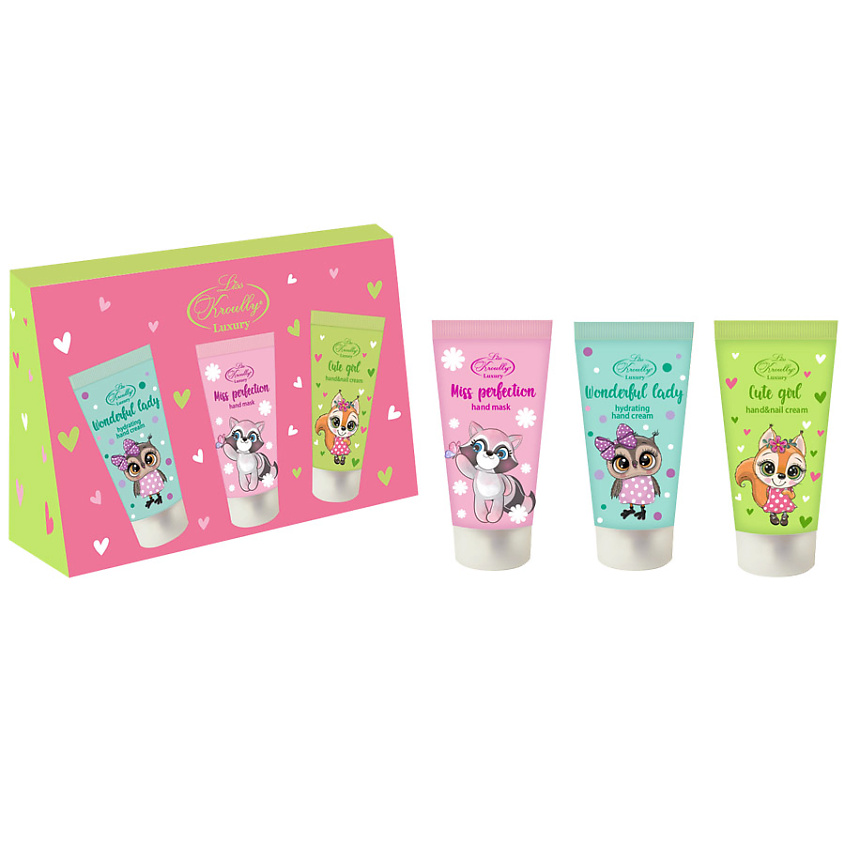 Изображение товара LISS KROULLY Набор WOMEN: Маска для рук + Крем для рук + Крем для рук и ногтей, 75 мл + 75 мл + 75 мл