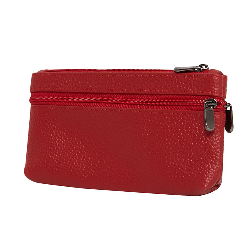 Изображение товара ФОРTE Ключница из натуральной кожи бордовая с тремя молниями