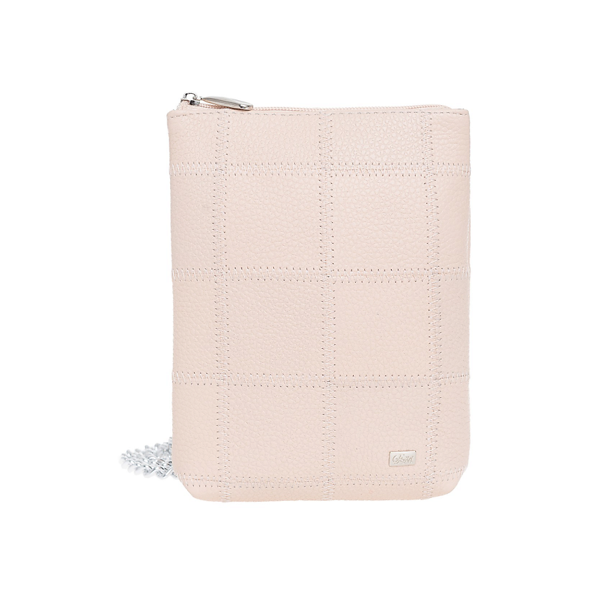 Изображение товара Женская кожаная сумка кросс-боди через плечо из натуральной кожи Нюд