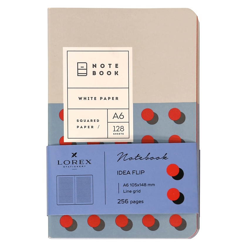 Изображение товара LOREX Блокнот в линию IDEA FLIP A6 128 листов, Белый