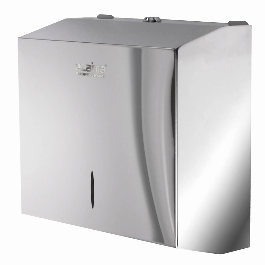 Изображение товара LAIMA Диспенсер для полотенец PROFESSIONAL INOX, Диспенсерная ситема: H3, Подходят бумажные полотенца: V, ZZ (V)