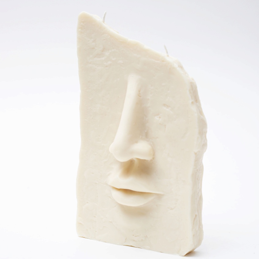 Изображение товара BYGY BY GOLUBOVSKAYA YAKANINA Свеча декоративная Face, цвет: Молочный, 1 шт