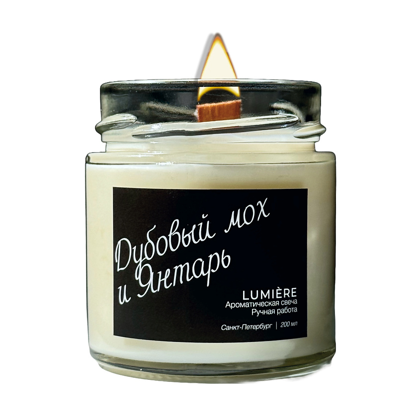 Изображение товара LUMIERE Свеча ароматическая "Дубовый мох и янтарь", 1 шт.