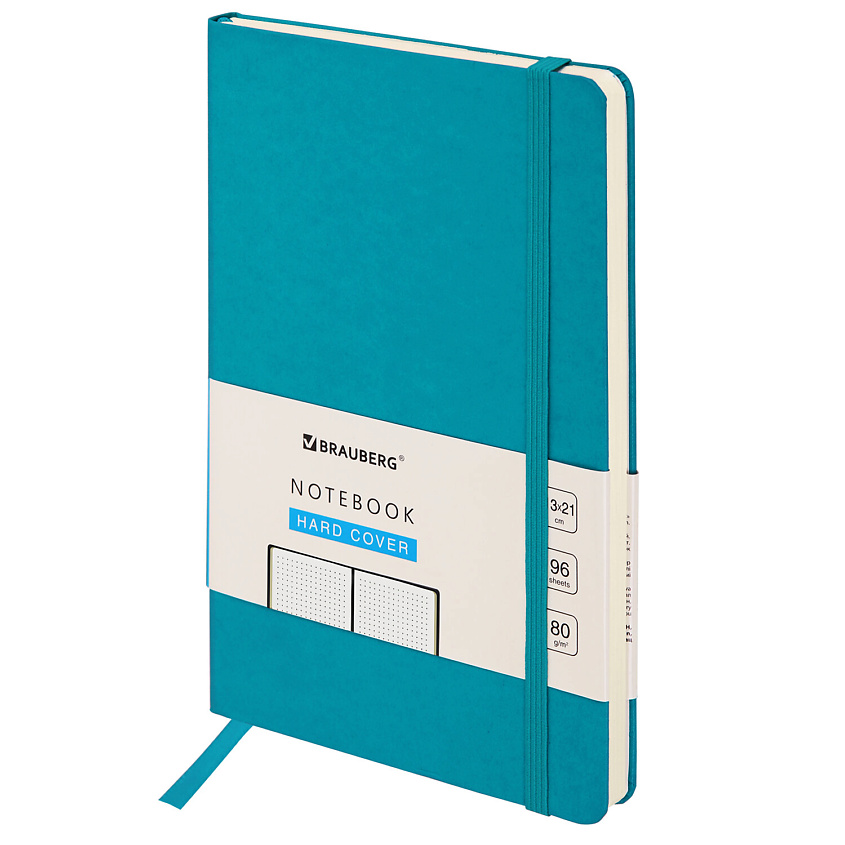 Изображение товара Блокнот BRAUBERG ULTRA А5 96 листов бирюзовый бизнес блокнот