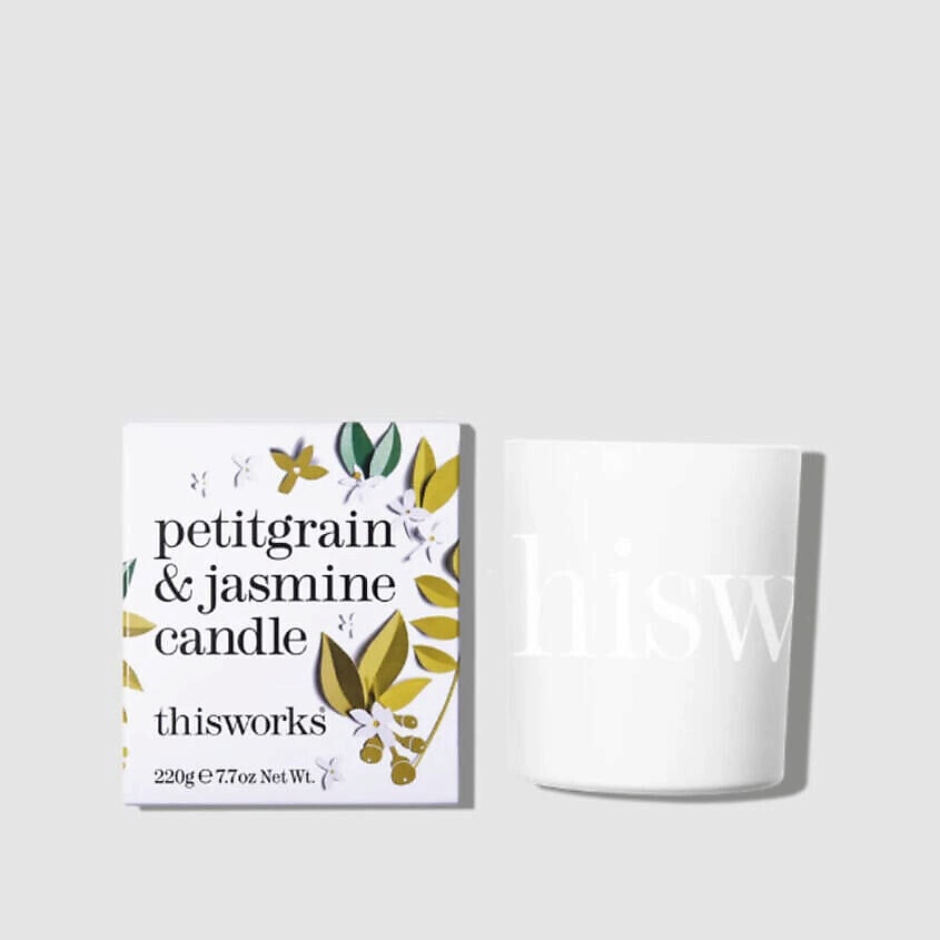 Изображение товара THIS WORKS Ароматическая свеча Petitgrain & Jasmine С маслами петитгрена и жасмина, 220 г
