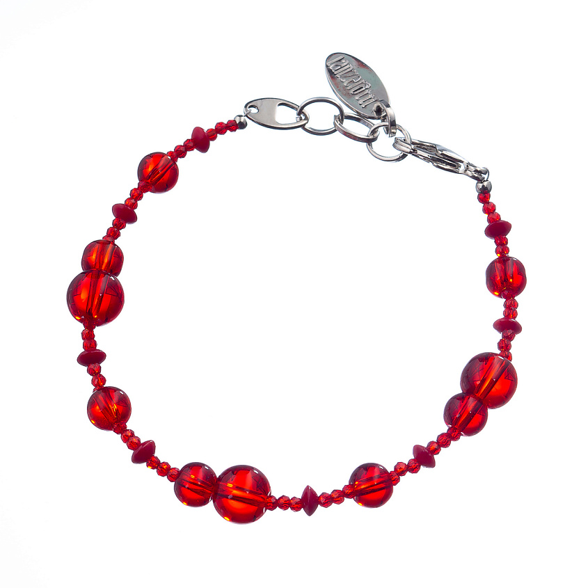 Изображение товара LANZEROTTI Браслет Crespino коралл, кристаллы, стеклянные бусины, цвет: Красный, размер: 20