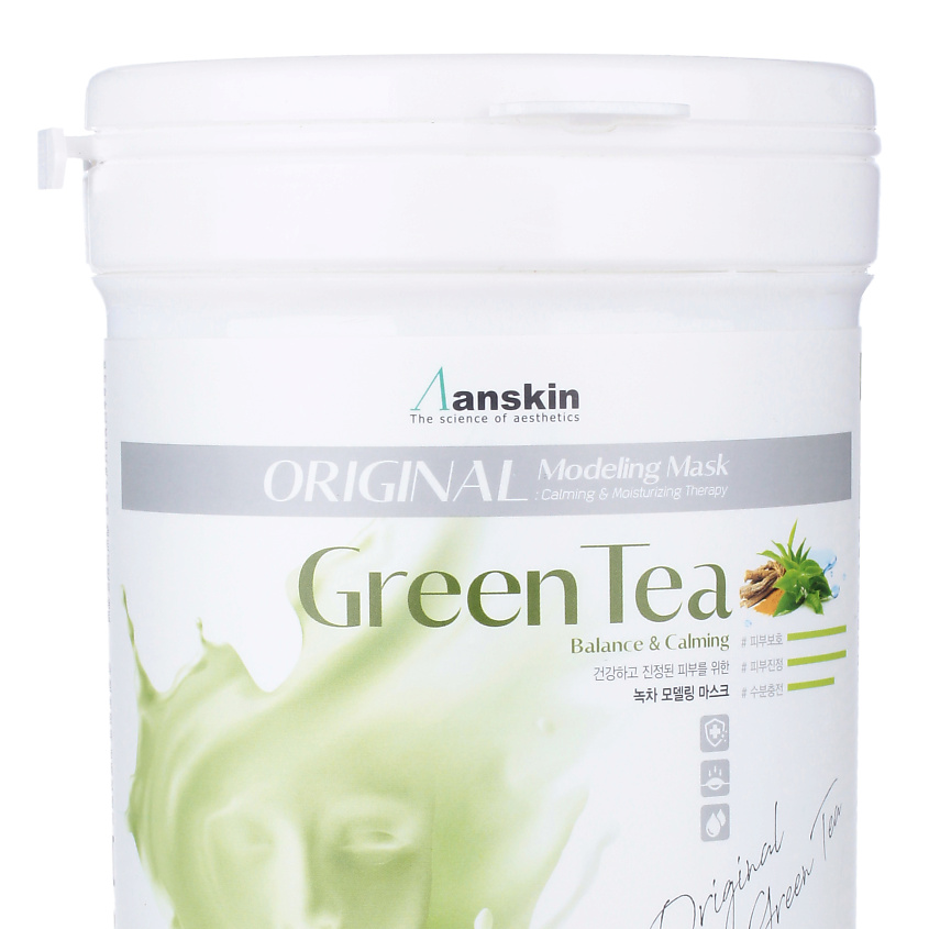 Изображение товара АНСКИН Маска альгинатная с экстрактом зелёного чая 240 г для очищения и увлажнения кожи