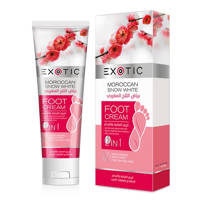 Изображение товара EXOTICMOOD Крем для ног 2 в 1 марокканская белоснежка и мочевина 100 мл