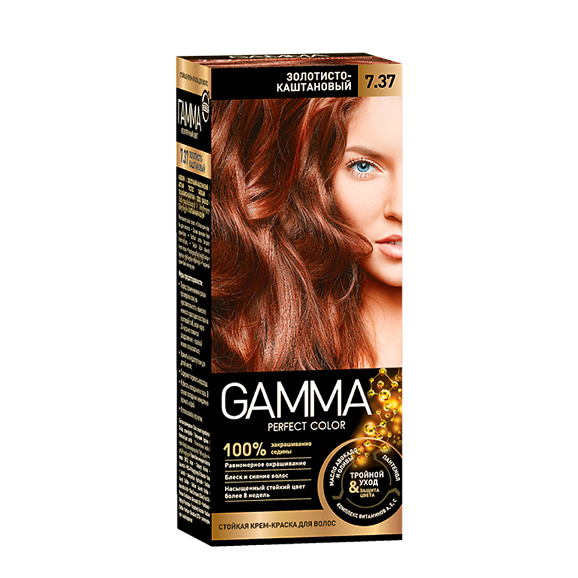 Изображение товара ГАММА PERFECT COLOR Стойкая крем-краска, цвет: Золотисто-каштановый
