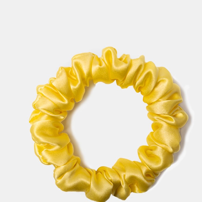 Изображение товара Шелковая резинка для волос из натурального шелка Mulberry Желтая от Silk Universe