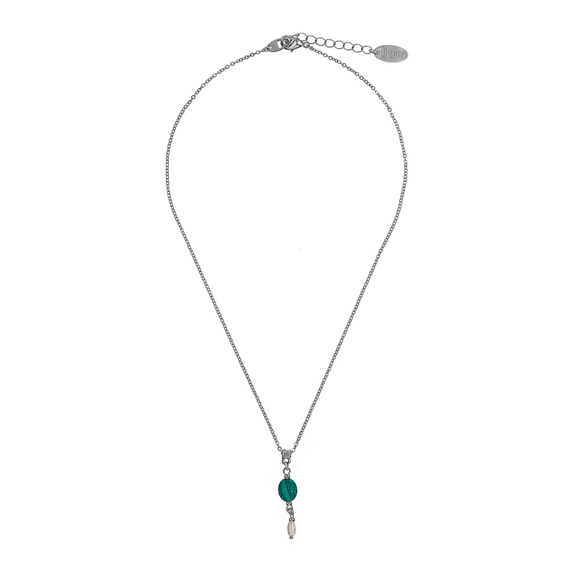 Изображение товара LANZEROTTI Колье Crespino с малахитом и жемчугом, Зеленый