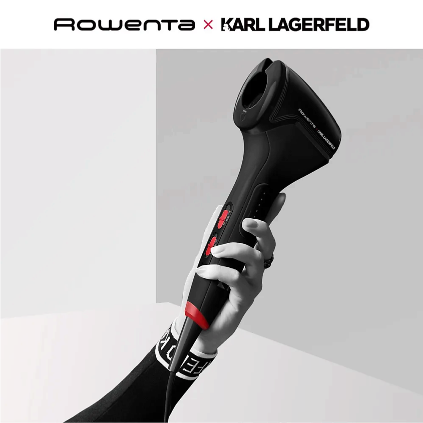 Изображение товара ROWENTA Автоматический стайлер для волос Karl Lagerfeld So Curls CF371LF0, черный, регулируемая температура, автоотключение, время нагрева 30 секунд