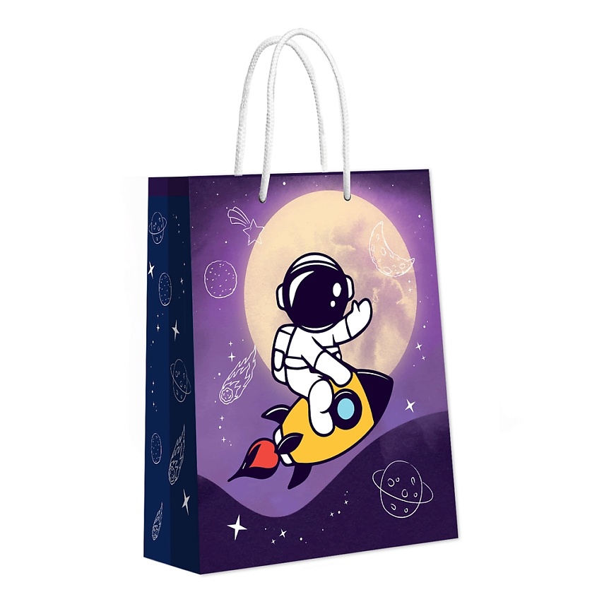 Изображение товара Подарочный пакет Моему Супергерою 335х406х155 мм из яркой мелованной бумаги