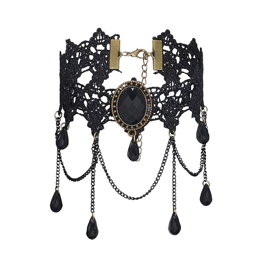 Изображение товара Готический чокер в стиле каприз Клеопатры с подвесками и регулируемой застежкой