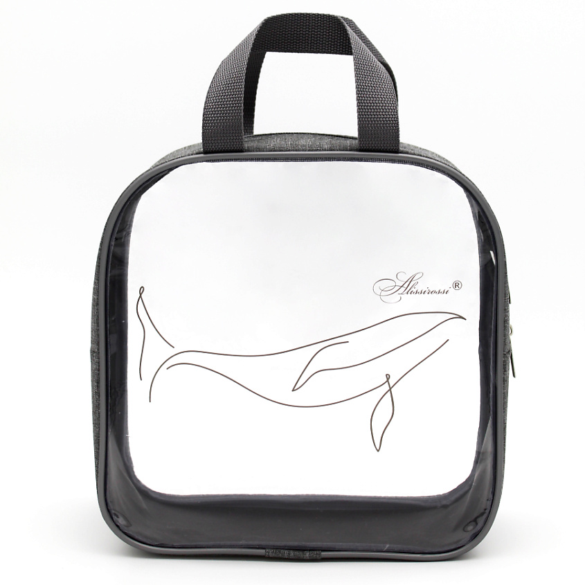 Изображение товара Большая прозрачная косметичка ALISSIROSSI из ПВХ и Оксфорд для путешествий и дома