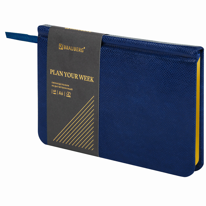 Изображение товара BRAUBERG Еженедельник А6 Iguana, Синий